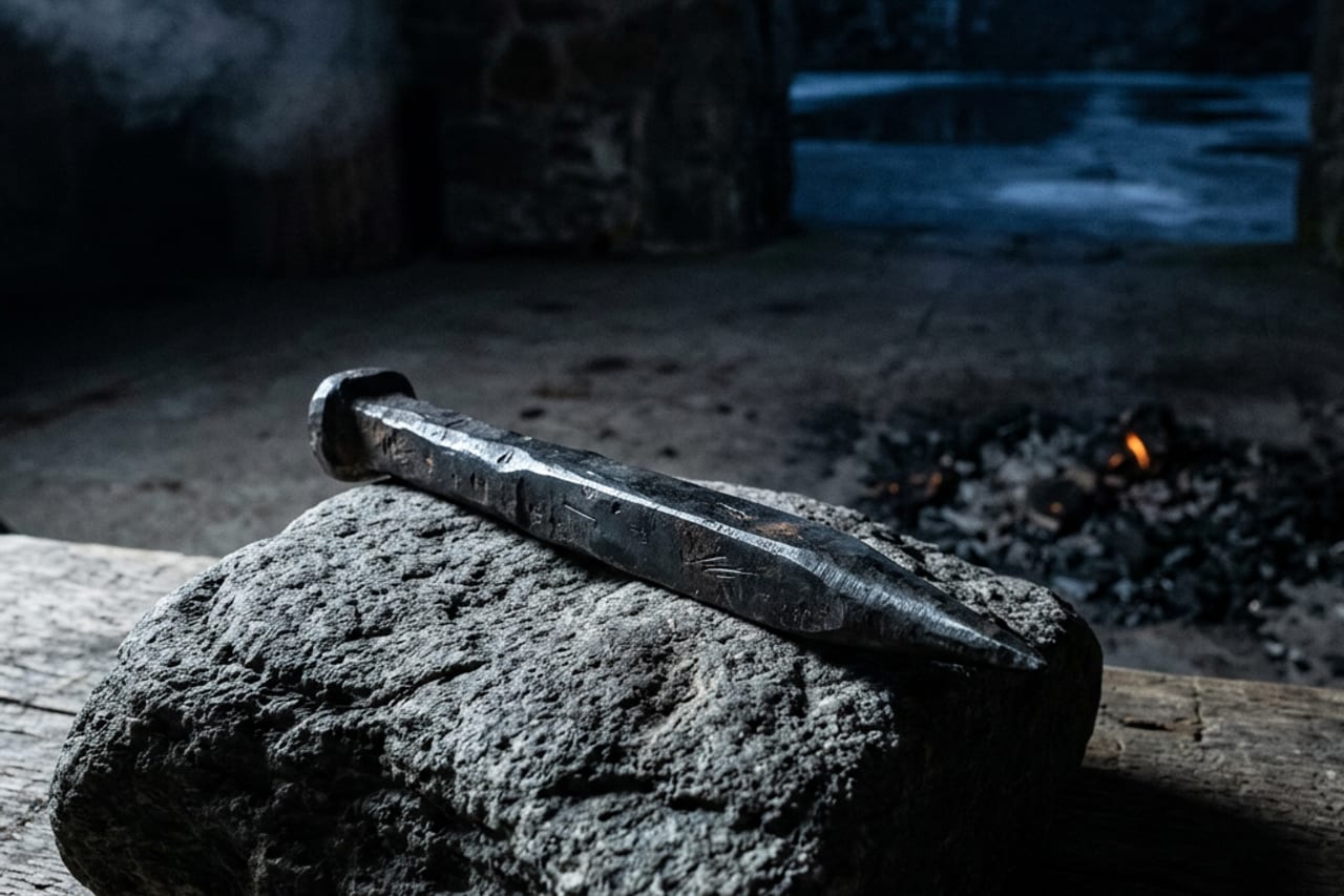 A single ember dimming to ash in a stone bowl, symbolizing the deliberate stop that ends a premeditatio malorum session
